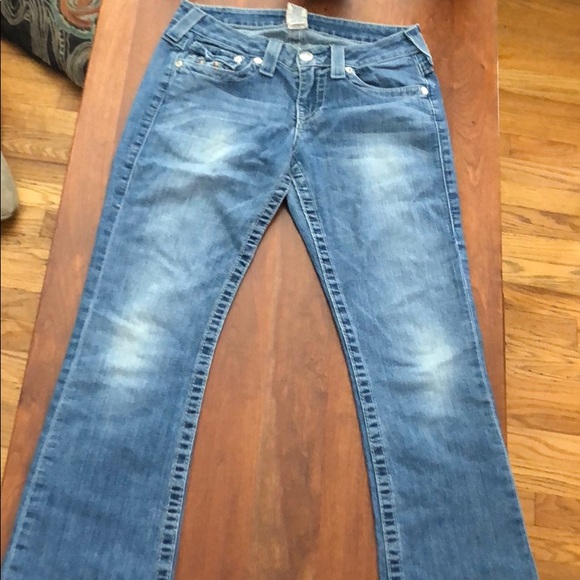 True Religion Bootcut Jeans with Aztec Detailing - Picture 3 of 8